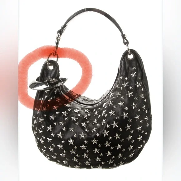 Jimmy Choo Chunky Bangle/ Bag Accessory, Silver - Picture 3 of 13